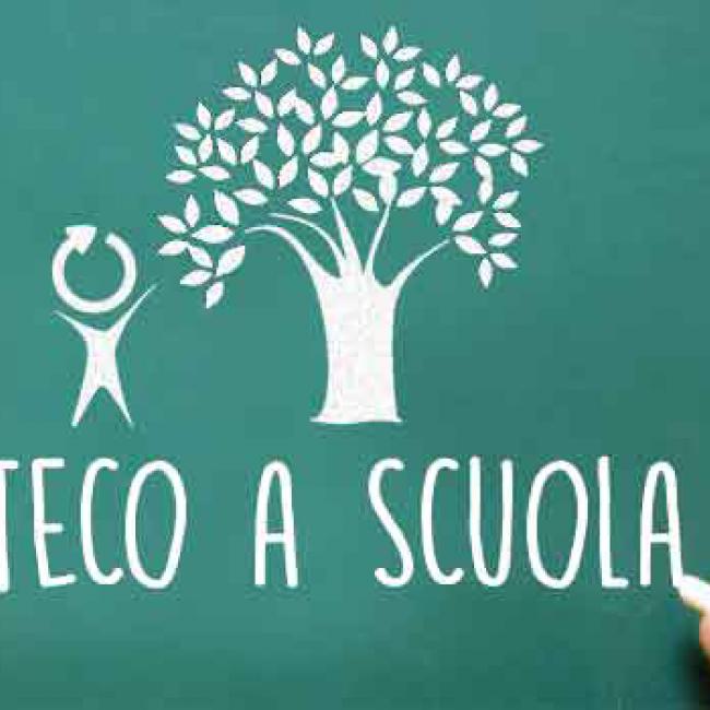 Logo Monteco, albero, Monteco a scuola